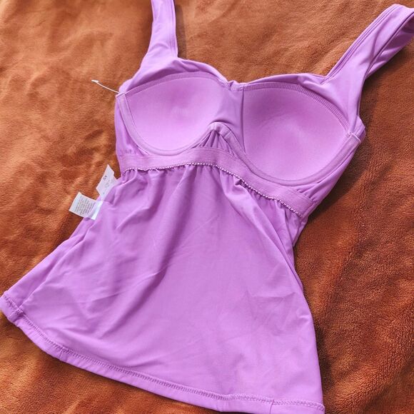Calia swim top Size XS Light Purple Color Padded Wired tankini. New - Picture 6 of 9
